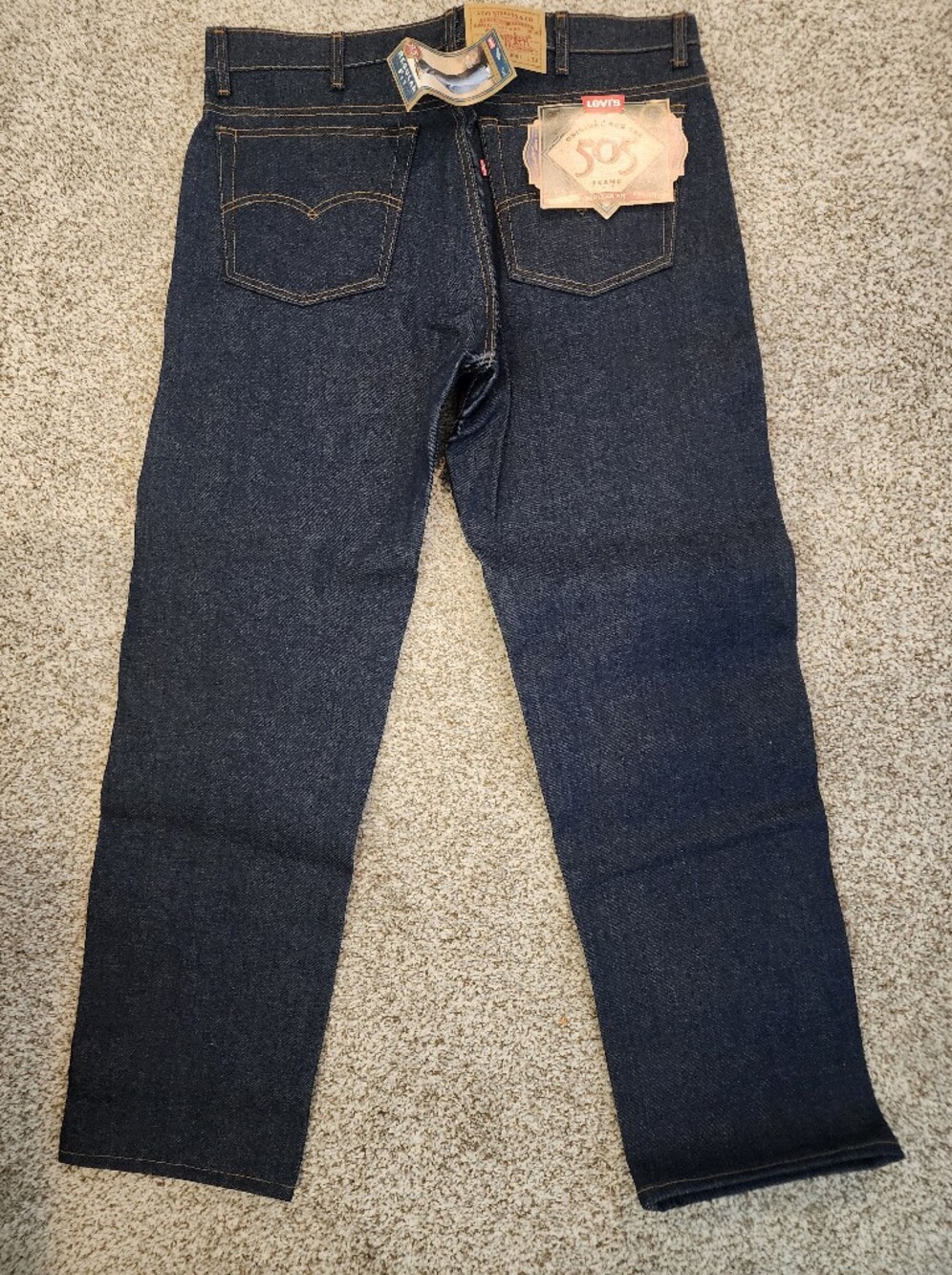 🔥LEVI'S DEADSTOCK VTG 505 Jeans NWT USA Dark Indie Sleeze Y2K Streetwear Retro⚡